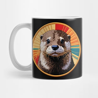 Otter Embroidered Patch Mug